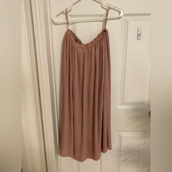 Dusty Rose Pleated Skirt - Picture 1 of 3